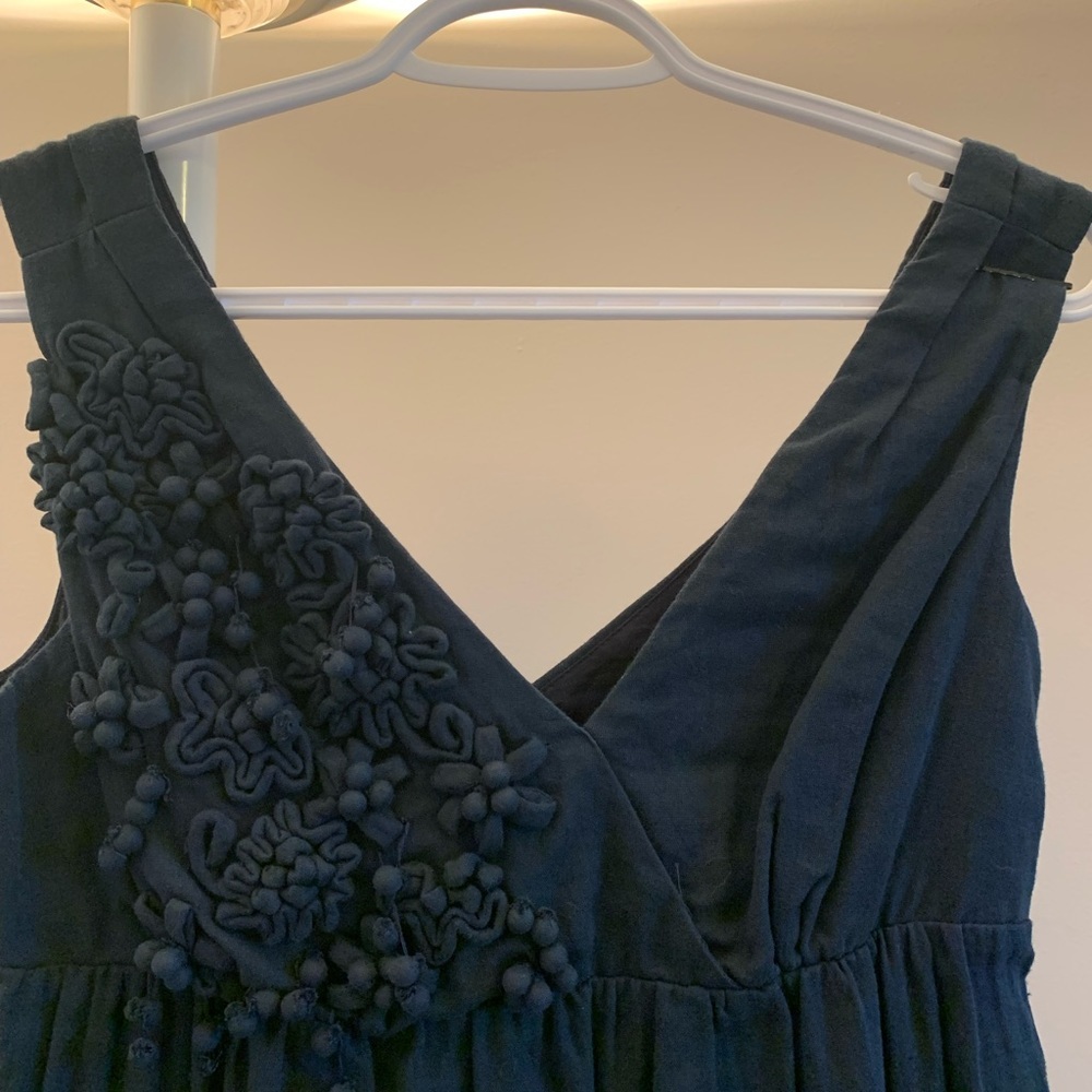 Marni navy blue cotton low cut dress with pockets size 38 - Picture 3 of 10